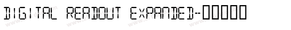 Digital Readout Expanded字体转换